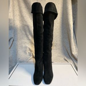 Tabitha Simmons Finn Black Suede Over The Knee Boots Size: 36 B